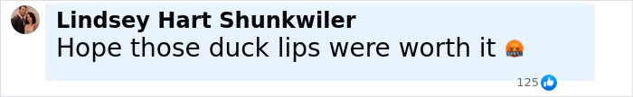 Comment from Lindsey Hart Shunkwiler about lip filler after baby lost life in car, reflecting emotional court response and tougher charges. - 11
