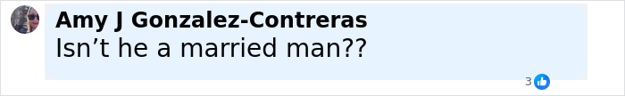 Comment from Amy J Gonzalez-Contreras questioning if a man is married, related to Katy Perry and Justin Trudeau romance rumors. Comment from Amy J Gonzalez-Contreras questioning if a man is married, related to Katy Perry and Justin Trudeau romance rumors.