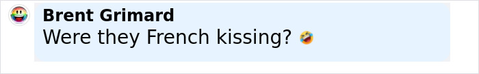 Comment text on a social media post questioning if Katy Perry and Justin Trudeau were kissing, sparking romance rumors. Comment text on a social media post questioning if Katy Perry and Justin Trudeau were kissing, sparking romance rumors.