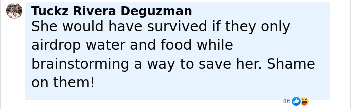 Comment by Tuckz Rivera Deguzman expressing frustration about lack of aid during autopsy of tourist who fell into volcano.