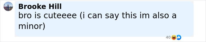 Screenshot of a social media comment praising the Young Sheldon child star, now 17, for his appearance.