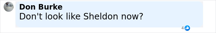 Comment on social media saying don't look like Sheldon now, related to Young Sheldon child star growing up and fan comparisons to Tom Cruise.