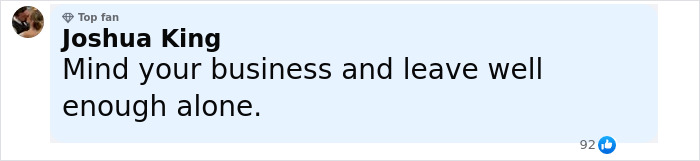 Comment from Joshua King cautioning to mind your business after a passenger sparks scare on flight causing emergency landing.