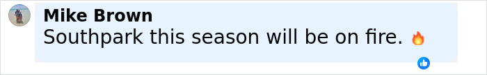 Screenshot of a social media comment discussing a popular TV show season, with a fire emoji indicating excitement.