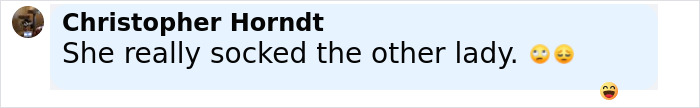 Comment text on social media about former reality TV child star attacking Walmart shopper with sock full of rocks using emojis.
