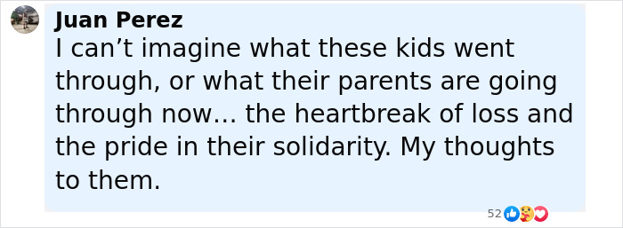 Screenshot of a Facebook comment expressing heartbreak and solidarity for sisters lost in Texas floods.