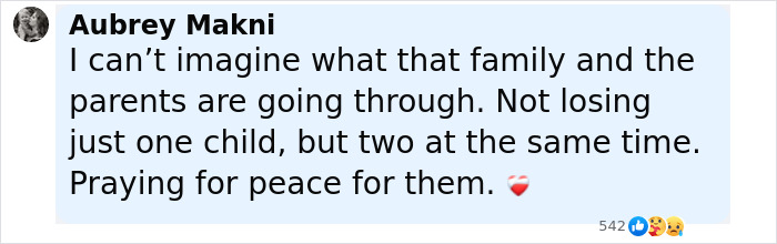 Social media message expressing sorrow and prayers for sisters who lost their lives in Texas floods with hands locked together.