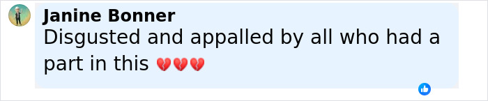 Comment expressing disgust and heartbreak with broken heart emojis about the legendary lion Blondie lured away and fatally shot.