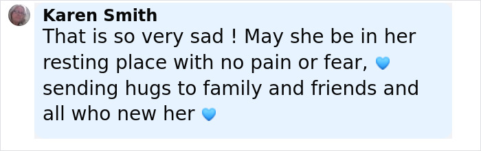Comment expressing sadness and sympathy for hiker abandoned inside active volcano, sending hugs to family and friends.