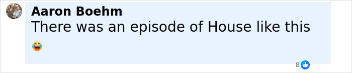 Screenshot of a Facebook comment by Aaron Boehm discussing an episode related to baby girl develops micropenis after skin-to-skin contact. - 13