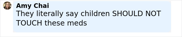 Screenshot of a social media comment warning that children should not touch certain medications, relating to baby girl develops micropenis. - 22