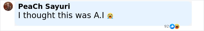 Comment from PeaCh Sayuri saying I thought this was A.I with crying emoji, related to Harry Potter fans divided over detail change.