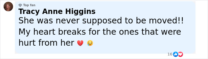 Screenshot of a Facebook comment expressing sympathy related to a paranormal investigator passing away during a tour with a possessed Annabelle doll.