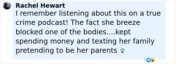 Comment about a documentary on a woman who lived with her deceased parents for four years, explaining her actions. - 19