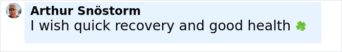 Comment by Arthur Snöstorm expressing a wish for Justin Timberlake's quick recovery from Lyme disease. Comment by Arthur Snöstorm expressing a wish for Justin Timberlake's quick recovery from Lyme disease.