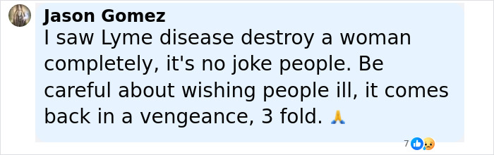Comment about Lyme disease impact seen on social media, related to Justin Timberlake's Lyme disease battle revealed online. Comment about Lyme disease impact seen on social media, related to Justin Timberlake's Lyme disease battle revealed online.