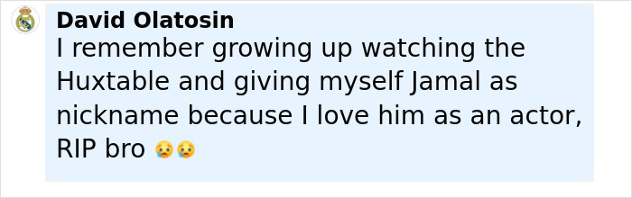 Comment expressing grief over Malcolm-Jamal Warner’s tragic accident, related to Bill Cosby breaking silence. - 15