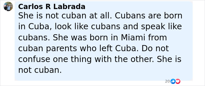Comment explaining the controversy about a "Nepo Baby" winning Miss Universe Cuba and fans vowing never to watch again.