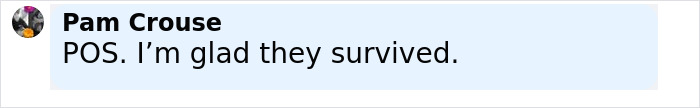 User comment on social media expressing relief that kids rescued by police survived after being left in a hot car by intoxicated dad. - 17
