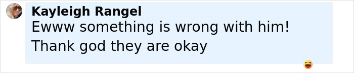 Comment by Kayleigh Rangel expressing concern and relief after police rescue 4 kids from hot car with intoxicated dad nearby. - 16