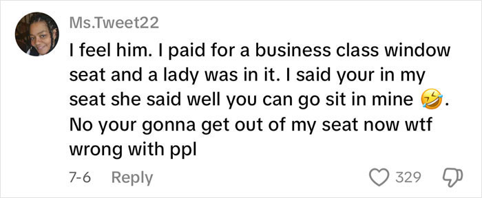Comment from a plane passenger frustrated after a child sits on their paid $300 seat without consent during a flight. Comment from a plane passenger frustrated after a child sits on their paid $300 seat without consent during a flight.