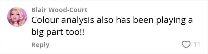 Comment by Blair Wood-Court praising colour analysis&rsquo;s role in achieving a fresh-faced glow amid plastic surgery drama.