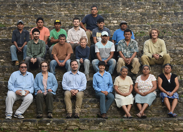 Group of archaeologists and local team at Maya royal tomb site in Texas after years of searching and excavation discovery - 14