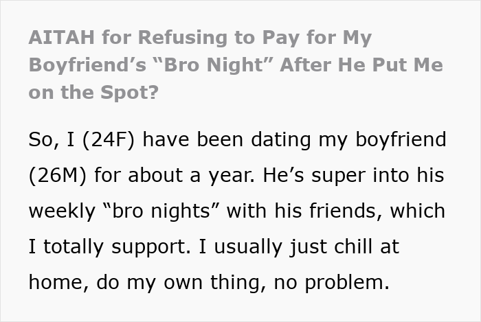 Young woman refusing to pay during boyfriend’s bro night, causing tension in front of his friends. - 2