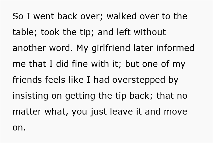 Man takes back his tip after waitress loudly shames him in a controversial restaurant interaction.
