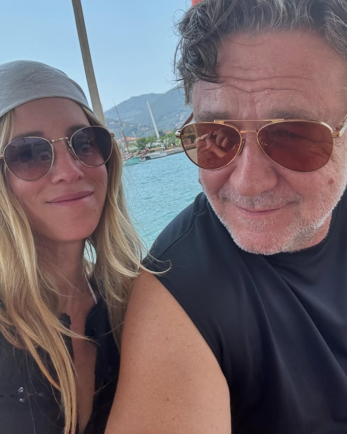 Russell Crowe wearing sunglasses and a sleeveless shirt showing dramatic weight loss during a recent outing by the water. Russell Crowe wearing sunglasses and a sleeveless shirt showing dramatic weight loss during a recent outing by the water.