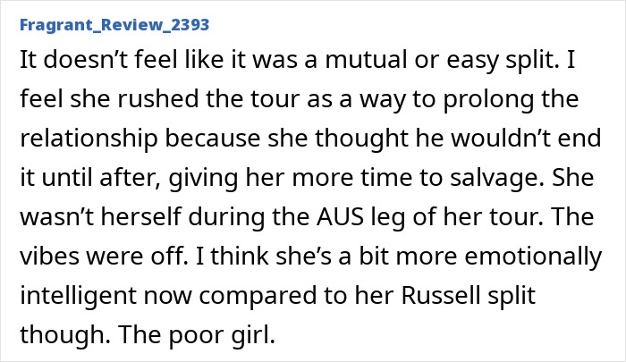 Text post discussing opinions on Katy Perry and Orlando Bloom breakup, reflecting on emotional impact and relationship dynamics. Text post discussing opinions on Katy Perry and Orlando Bloom breakup, reflecting on emotional impact and relationship dynamics.
