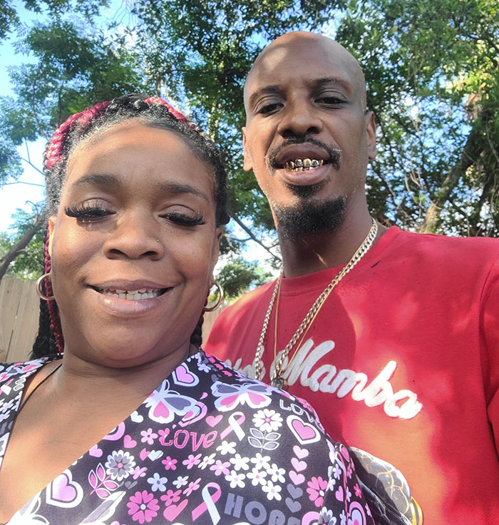 Smiling woman outdoors with man, representing woman abducted from hospital who still calls kidnapper mom 27 years later. Smiling woman outdoors with man, representing woman abducted from hospital who still calls kidnapper mom 27 years later.