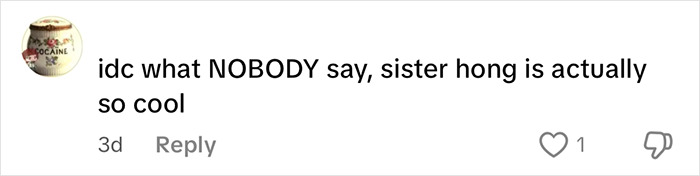 Comment on social media post discussing Viral Predator Sister Hong, referencing secretly filming intimate encounters with men.