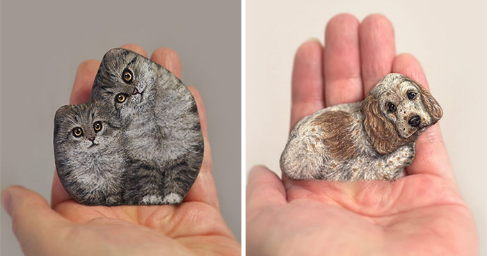 Japanese Artist Brings Stones To Life By Painting Animals On Them (64 New Pics)