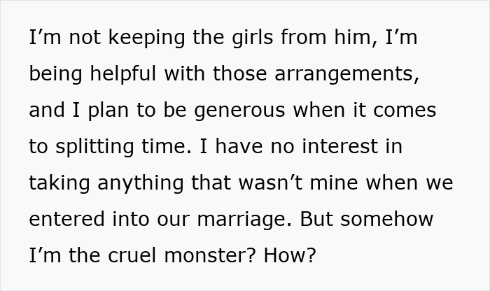 Text excerpt from a shocked mother-in-law about teaching her son that cheating is acceptable and being called a cruel monster.