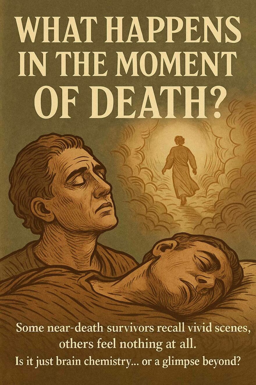 Illustration exploring questions scientists and philosophers still can't answer about what happens at the moment of death.