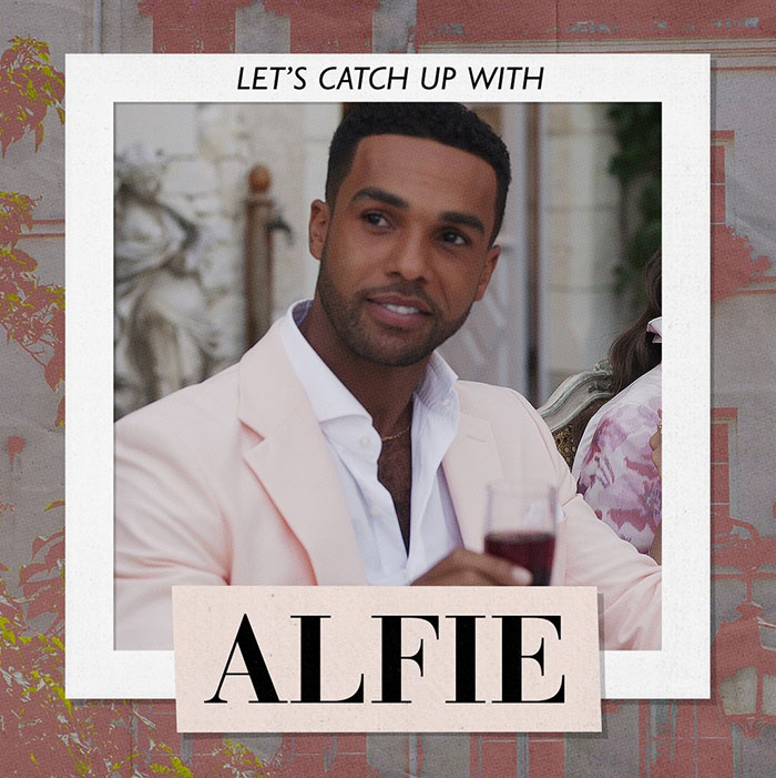 Alfie in a light pink blazer holding a glass, representing very rare boy names for stand-out babies.