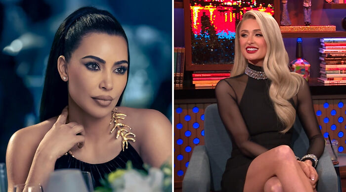 Two women in black outfits seated side by side, evoking the question of who would win in a fight.