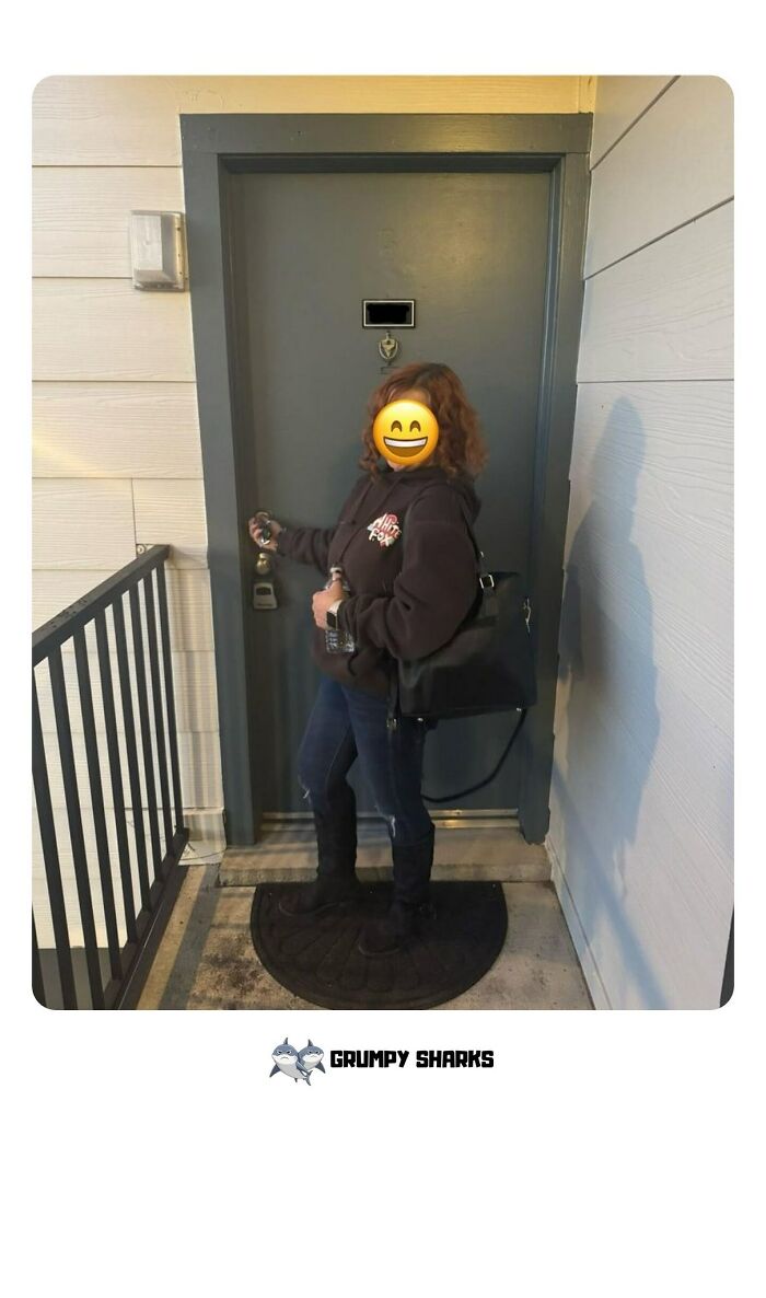 Person standing at a door holding keys and a water bottle, embodying wholesome people making the world better.