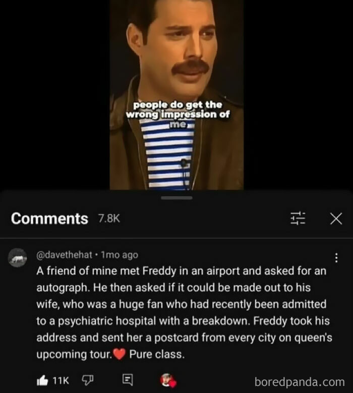 Man with mustache sharing a wholesome story about people and animals that just make the world better.