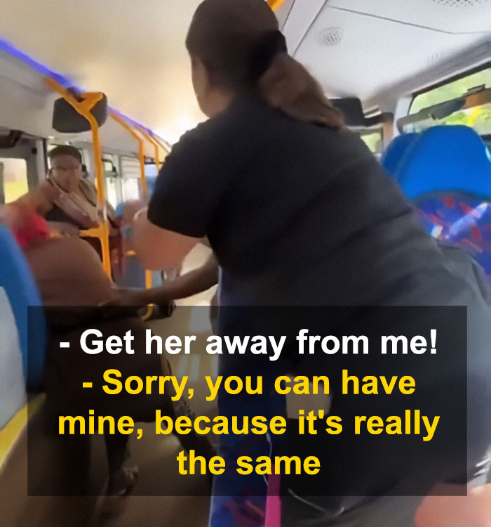 Woman confronting bus passenger over stolen AirPods inside crowded bus during a heated argument and confusion. - 12