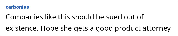 Text post expressing frustration and hoping the teen gets a good product attorney after s’mores-making injuries. Text post expressing frustration and hoping the teen gets a good product attorney after s’mores-making injuries.