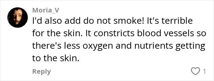 Comment about skincare and the harm of smoking related to people who get facelifts at 28 years old. Comment about skincare and the harm of smoking related to people who get facelifts at 28 years old.