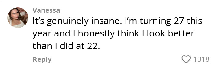 Comment from Vanessa sharing her views on young women who get facelifts and discussing the harm related to facelifts at 28. Comment from Vanessa sharing her views on young women who get facelifts and discussing the harm related to facelifts at 28.