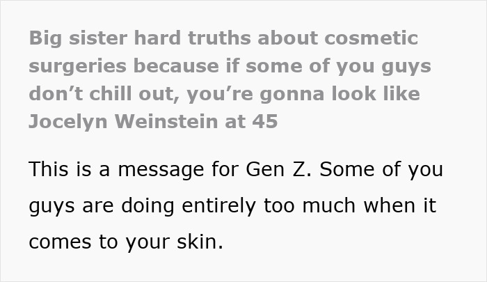 Text about cosmetic surgeries and skin care risks for young women discussing harm of facelifts at 28. Text about cosmetic surgeries and skin care risks for young women discussing harm of facelifts at 28.