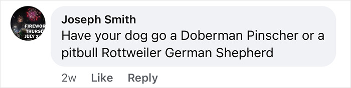 Comment on social media mentioning dog breeds including Doberman Pinscher, pitbull, Rottweiler, and German Shepherd. Comment on social media mentioning dog breeds including Doberman Pinscher, pitbull, Rottweiler, and German Shepherd.