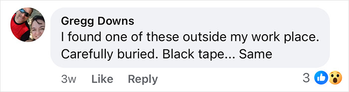 Screenshot of a social media comment about a phone buried outside a workplace, related to a disturbing new trend warning. Screenshot of a social media comment about a phone buried outside a workplace, related to a disturbing new trend warning.