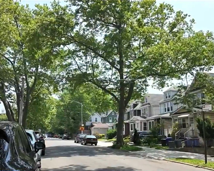 Residential street with parked cars and trees lining the yards where police warn of disturbing new trend involving phones. Residential street with parked cars and trees lining the yards where police warn of disturbing new trend involving phones.