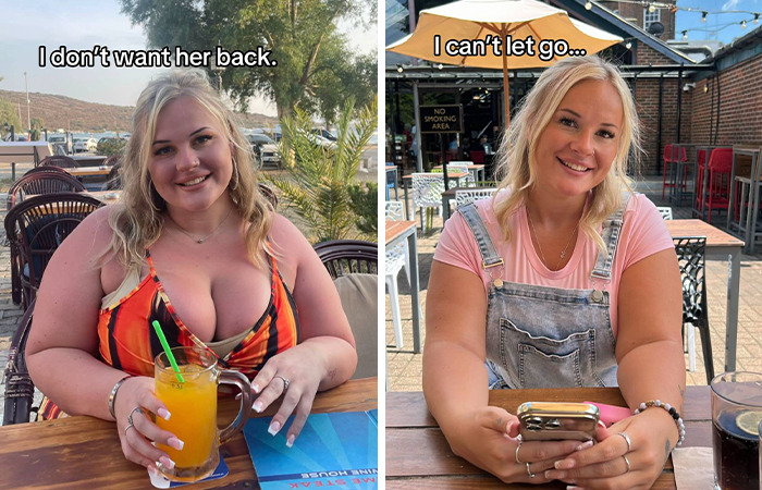 Woman documenting effects of quitting Mounjaro cold turkey, showing lifestyle and emotional changes outdoors. - 7