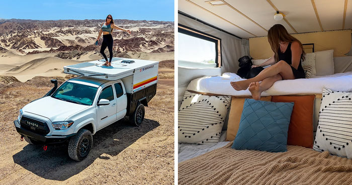 36YO Embraces Tiny Life, Living Comfortably In A Truck Full-Time On A Budget Of Just $1,305/Month